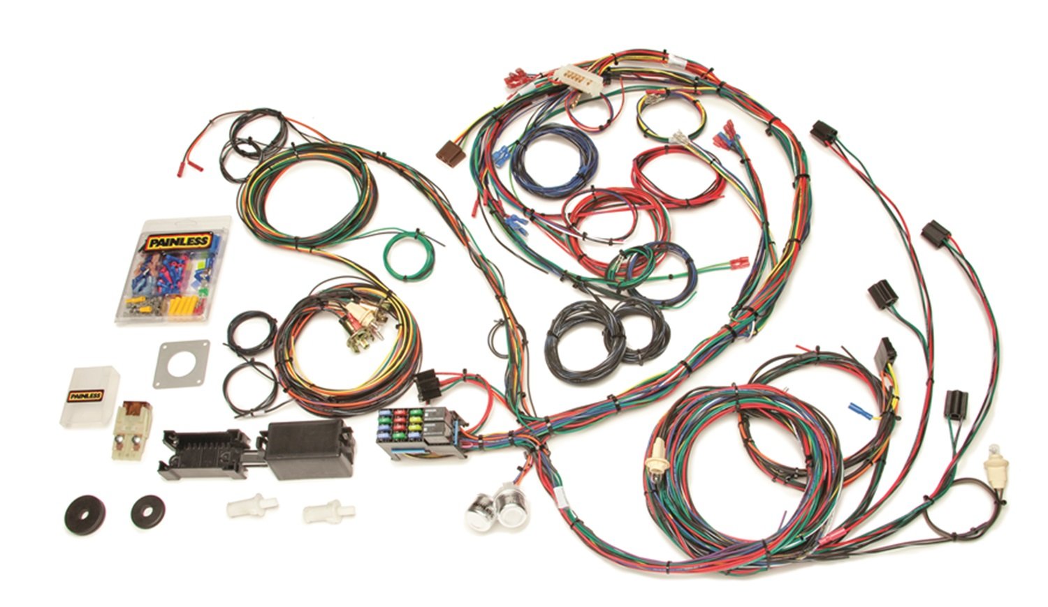 Amazon.com: Painless 20122 Direct Fit Mustang Chassis Harness (1969-1970,  22 Circuits), 1 Pack: Automotive