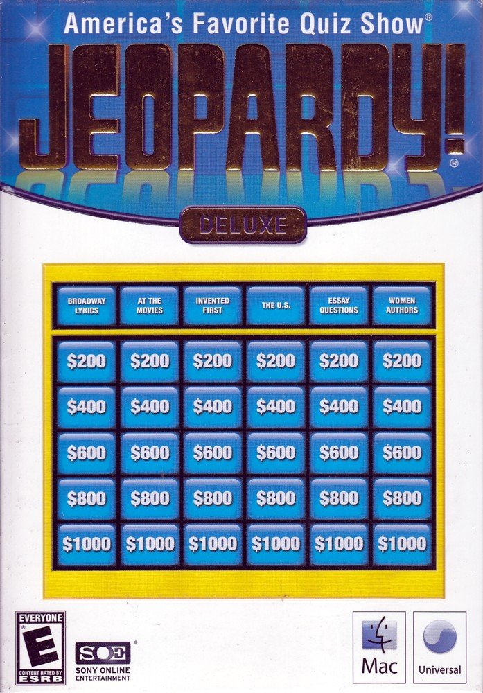Jeopardy Deluxe [Old Version] Jeopardy Deluxe [Old Version] Mac Disc