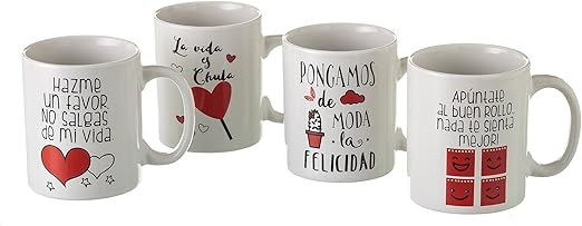 vily s house conjunto de 4 tazas mug en