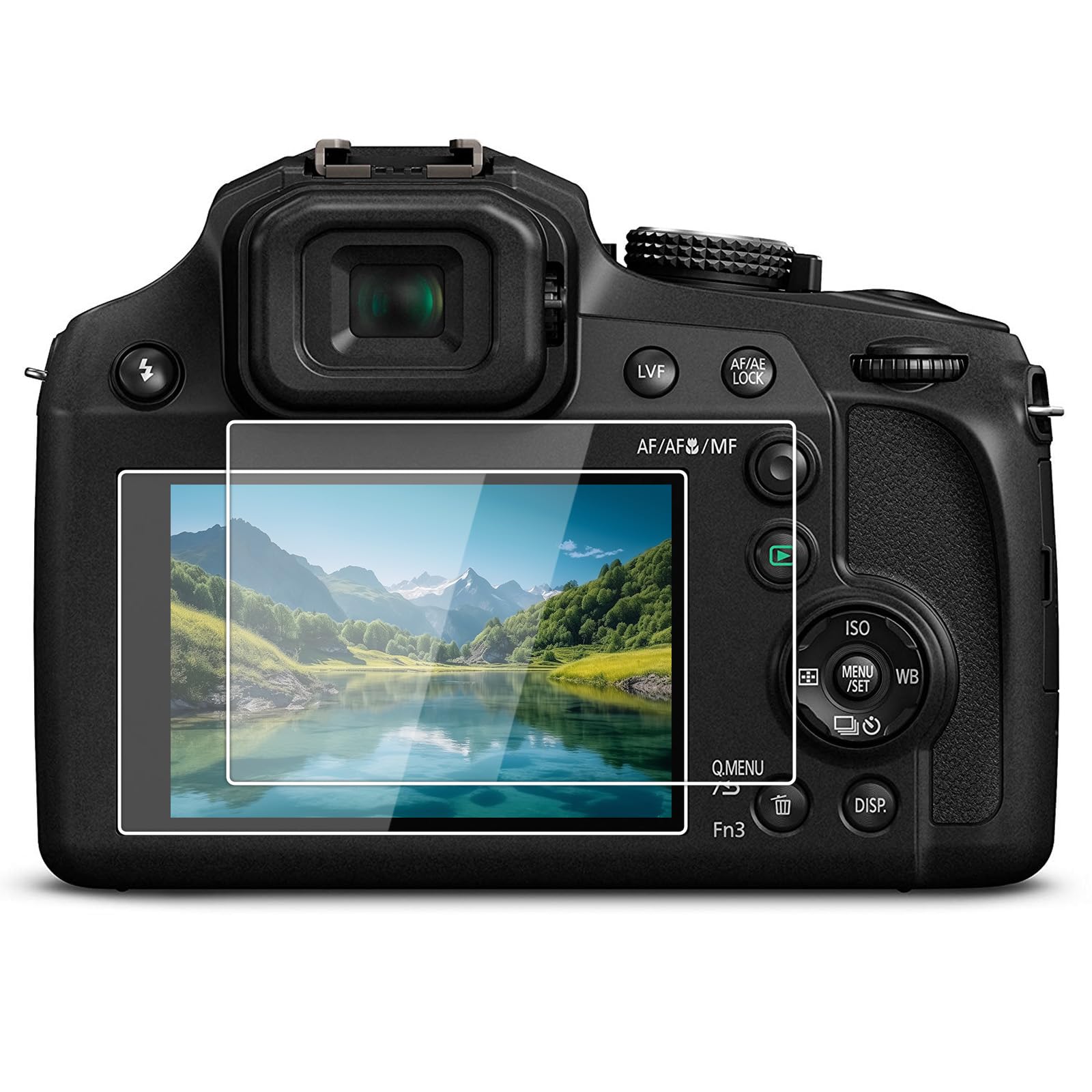 kinokoo Screen Protector for Panasonic LUMIX ZS70/FZ80/FZ80D/FZ82/FZ82D camera 0.25mm 9H Hardness Tempered Glass Film for FZ85/FZ85D/TZ85/TZ90/TZ95 camera - Anti-Scratch&Anti-Finger Print (2 Pack)