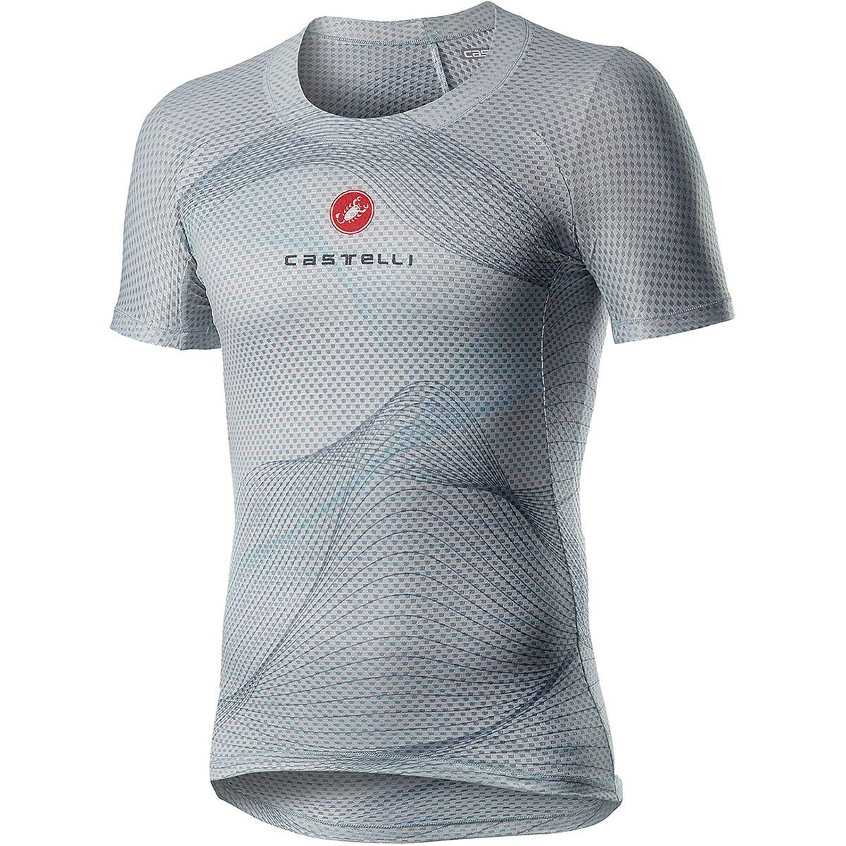 castelli Pro Mesh Sleeve Men's T-Shirt, mens, T-Shirt, 4520028, Silver Gray, M