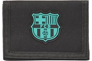 Safta F.C. Barcelona 3rd Team – Wallet with Headboard, Wallet Wallet, Purse, Comfortable and Versatile, Quality and Resistance, 12.5 x 9.5 cm, Black, Black/White, Estándar, Casual, Black/White,
