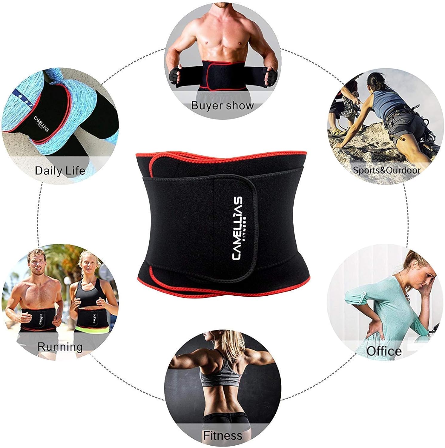 SHAPERX Waist Trainer Trimmer Slimming Belt Hot Neoprene Sauna Sweat