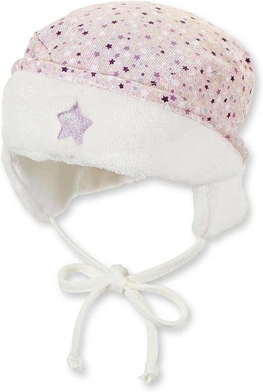 Sterntaler Baby-Mütze Mit Ohrenklappen - Rosa Mützchen Für Mädchen 35er Größe