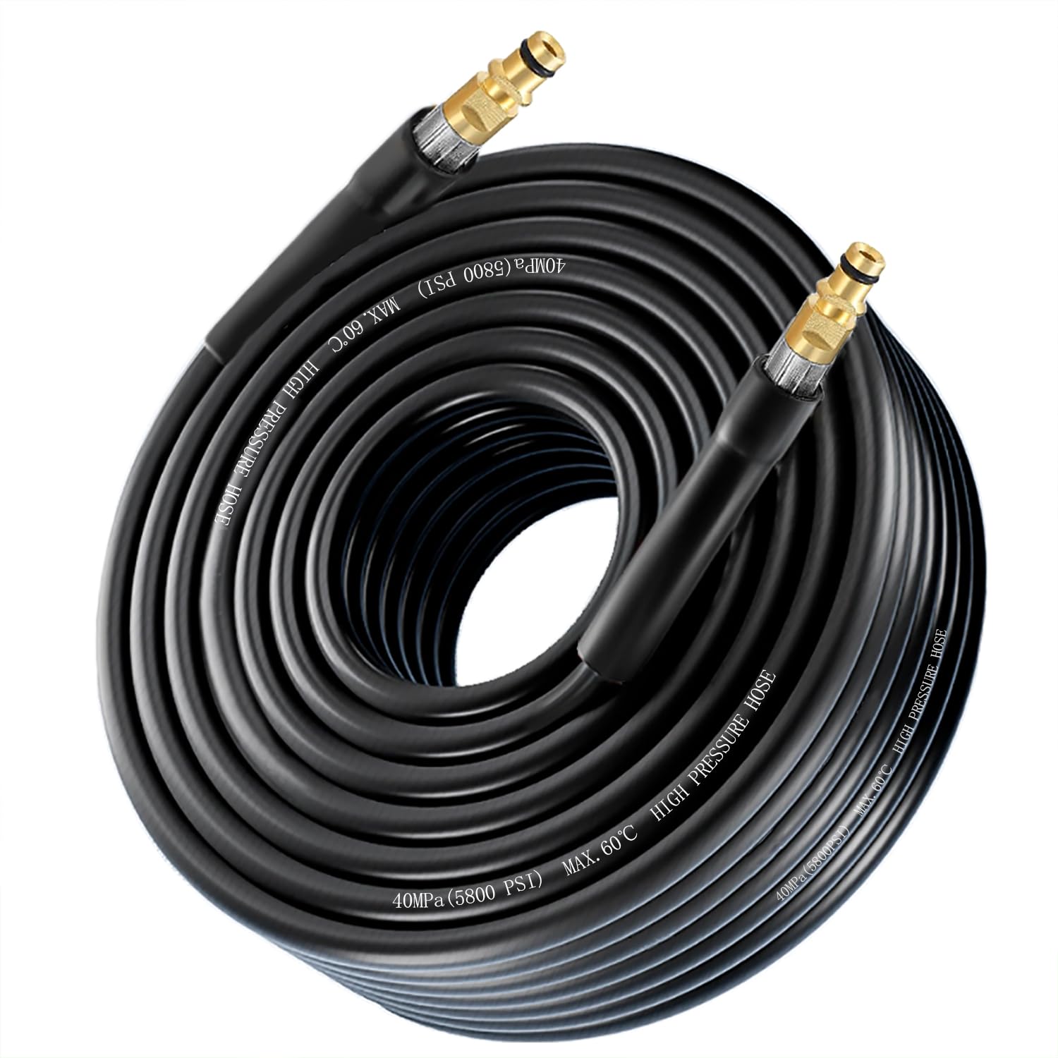 10m Pressure Washer Replacement Hose Compatible with Karcher K Series, Pressure Washer K2 K3 K4 K5 K7 Click Type Plug Quick Connector, 40MPa(5800 PSI) Jet Wash Hose