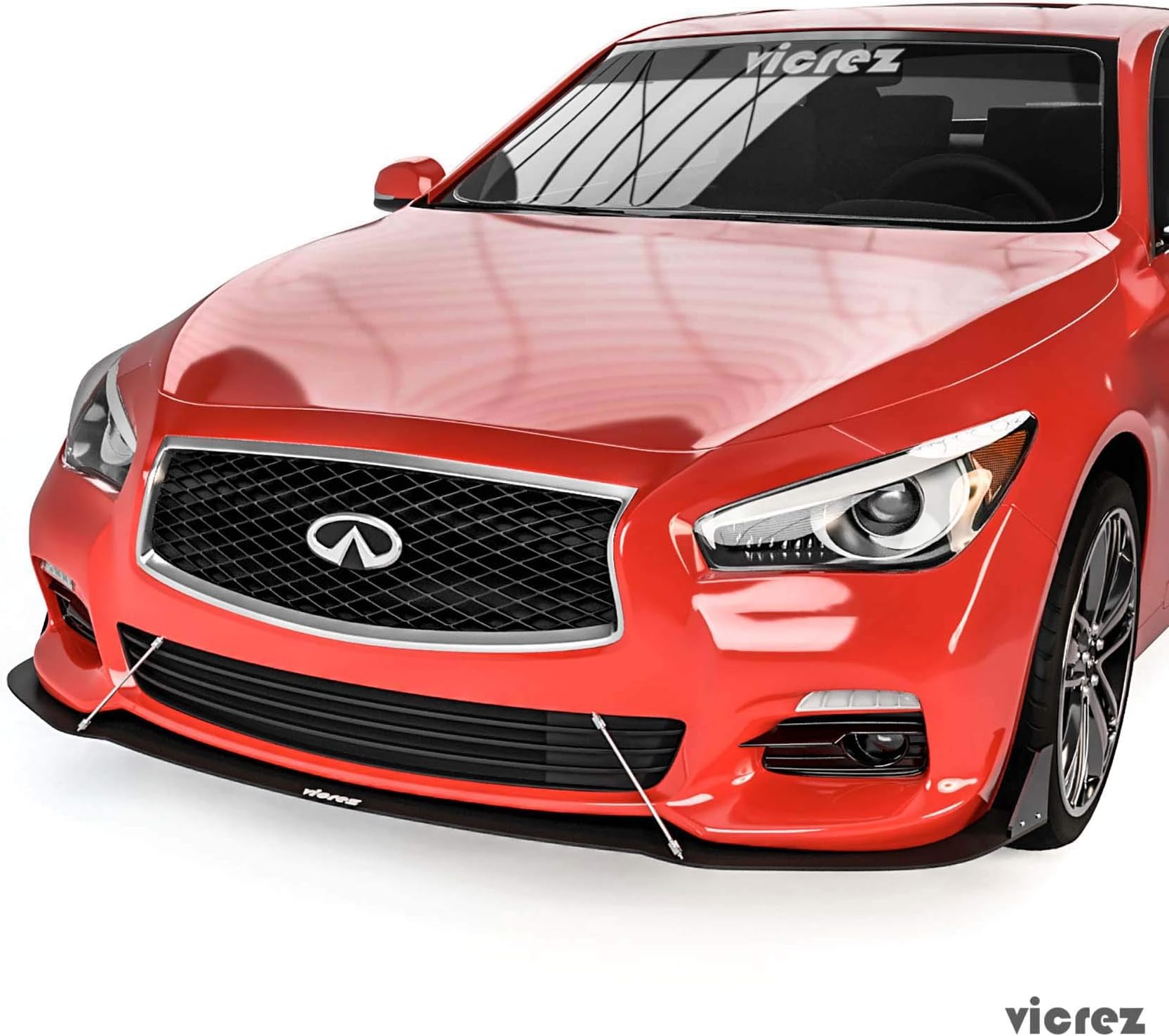 Vicrez Infiniti Q50 2014-2017 VZ3 Style Front Splitters vz100655