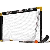 Franklin Sports NHL Mini Hockey Set - Kids Indoor Knee Hockey Goal, Ball, + 2 Stick Combo - Youth Team Indoor Toy Set - Official - Ages 3+