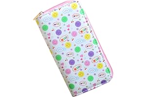 AACKS Kids Long Wallet for Little Girls Kids Long Wallet Cluth Zip Around Organizer Wallet PU Clutch Long Purse Cartoon Printed Wallet