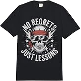 No Regrets Just Lessons Skull Headband Sunglasses Comfort Colors Adult Heavyweight T-Shirt