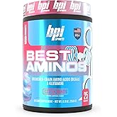 BPI Sports Best Aminos - BCAA Powder Post Workout & Glutamine Recovery Drink with Branched Chain Amino Acids for Hydration & Recovery, for Men & Women - Cotton Candy - 25 Servings