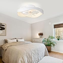 DLLT 20'' Flush Mount Ceiling Fan with Led Light