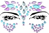 FACEGEM LONDON 6 PCS Adhesive Face Gems Jewel Tattoo Sticker Festival Rave view 6