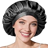 LitBear 100% Mulberry Silk Bonnet for Sleeping Women, 22 Momme Silk Hair Wrap with Elastic Band for Long Short Curly Hair