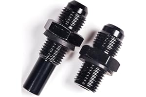 JSDAN 4L80E 6 AN x 1/4NPS Transmission Cooler Adapter Fittings Front and Rear Port -6AN Flare 6 AN LS1 LM7 LR4 LQ4 LS6 L59 LQ9 LM4 L33 LS2 LH6 L92 L76 LS3 551124 (Pack Of 2) GM 1997-2007