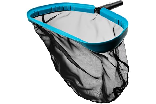 POOLWHALE Pool Skimmer Net Rake, Aluminum Frame Deep Nylon Net, Ultra Fine Mesh Pool Nets for Cleaning Leaves, Debris & Swimming Pools Skimming