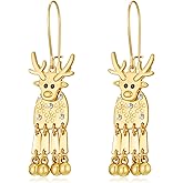 Christmas Earrings for Women,Holiday Gifts for Her, Xmas Dangling Ear Pieces for Wife, Festive Party Accessories