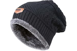 HINDAWI Winter Beanie Hat for Boys Girls (5-14 Years) Slouchy Beanie Windproof Warm Knit Kids Skull Cap