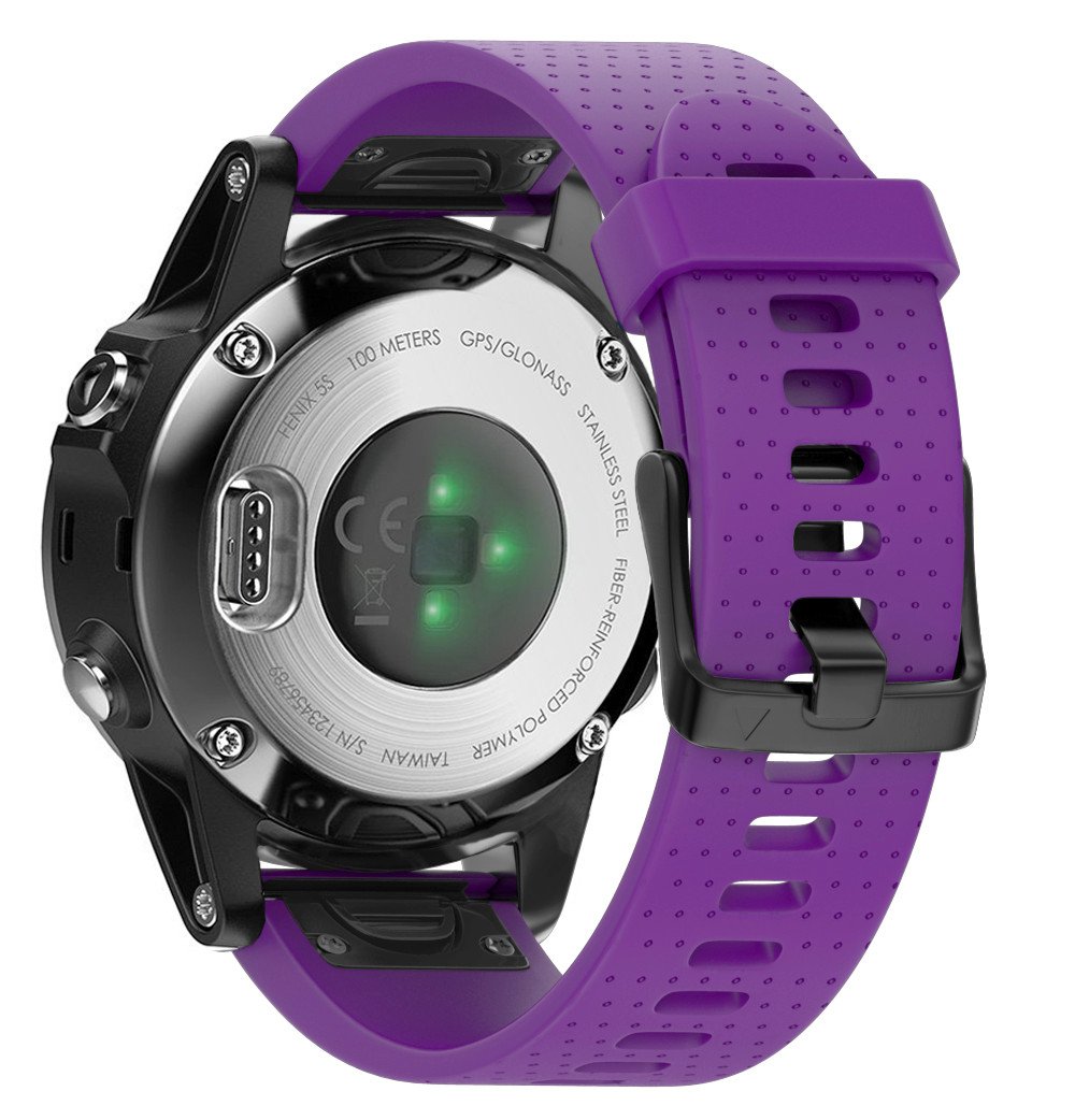 ANCOOL Compatible with Fenix 5S/6S/7S Bands 20mm Easy Fit Silicone Watch Bands Replacement for Fenix 8 43mm/5S Plus/6S Pro/D2 Delta S Smartwatches(Purple)