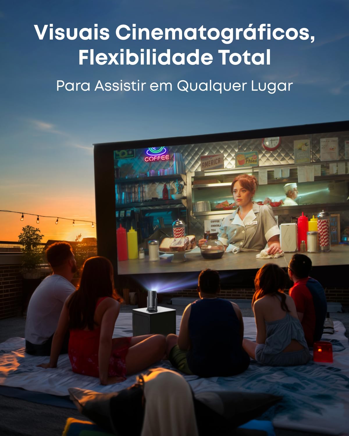 Nebula Capsule3 Mini Beamer, Smart Projektor, 1080p, WLAN, 200 ANSI-Lumen, Tragbarer Beamer, mit GTV, Netflix Vorinstalliert, Dolby Digital, 120-Zoll Bild,integrierter Akku, 2,5 Stunden Spielzeit 7