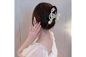 Gold Music Design Hair Clip, Metal Claw Clips for Women
