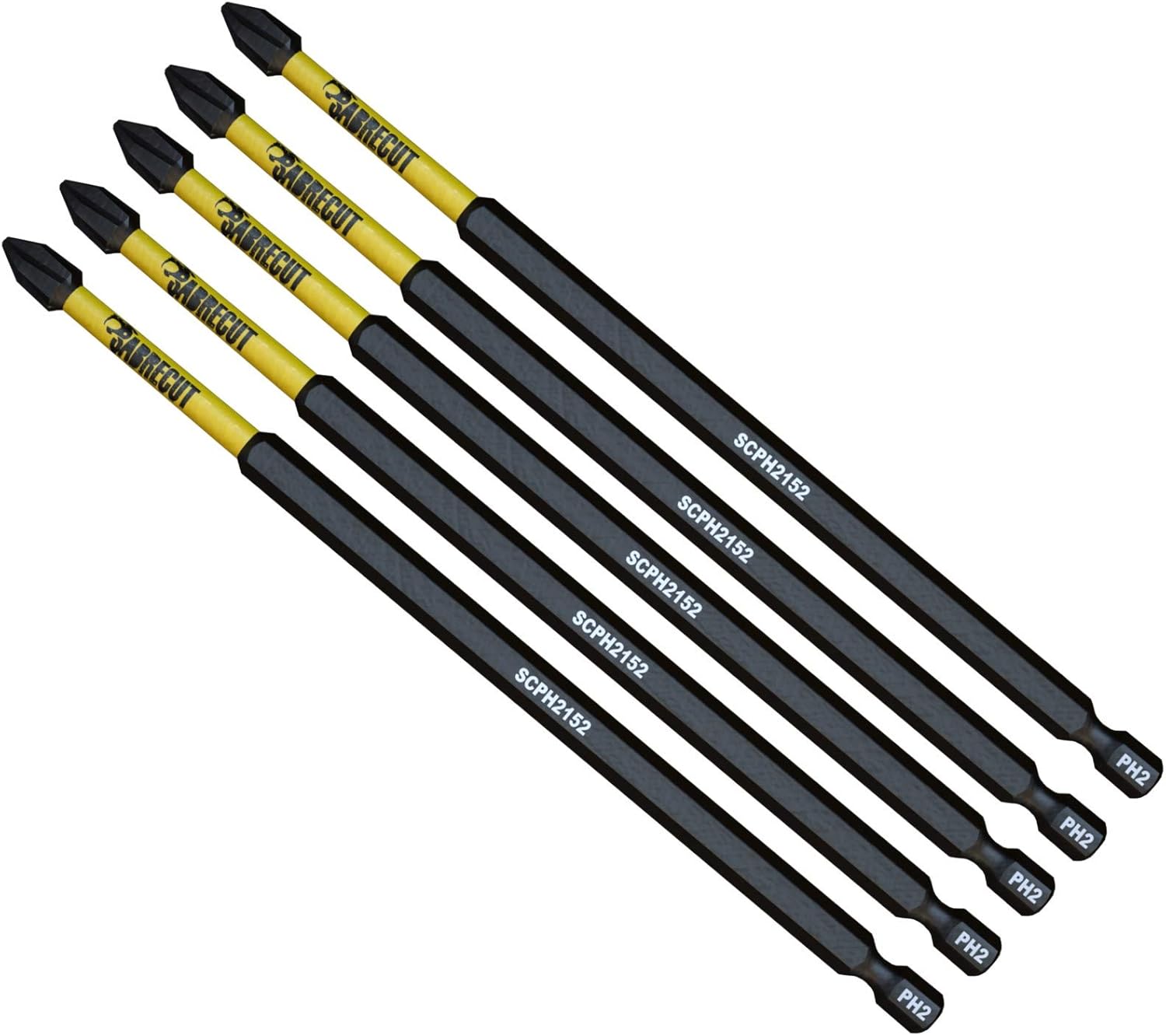 5 x SabreCut SCPH2152_5 152mm PH2 Magnetic Impact Screwdriver Driver Bits Set Phillips Heavy Duty, 1/4 inches - Image 3
