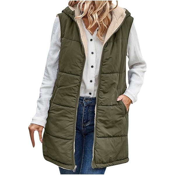 Amazon.com: Milanano Womens Sleeveless Sherpa Jacket Hooded Vest