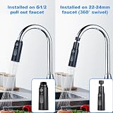 OSDUE 3 Modes Tap Aerator 360° Swivel Kitchen Faucet Bubbler with 2 Adapters view 4