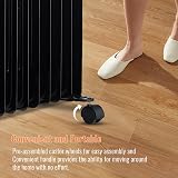 PureMate 2500W Oil Filled Radiator 11 Fin 3 Power Settings Thermostat Timer view 8