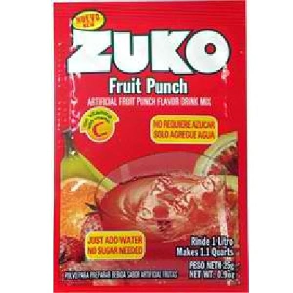 ZUKO INSTANT POWDER DRINK, FRUIT PUNCH, 0.9 OUNCE...