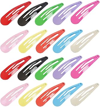 20 Stks Snap Haar Clips Mooie Metalen Haarspeldjes Voor Baby Meisjes Peuters Kids Vrouwen Accessoires Amazon Nl