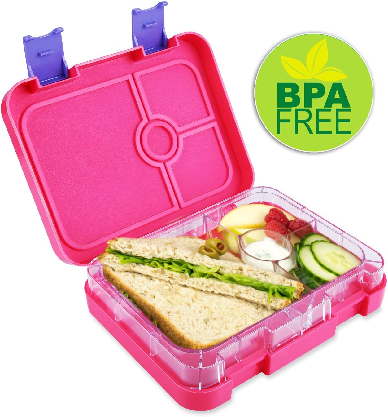 Leakproof Bento Box Style Lunch Container for Adult Meal Prep Or Kids, Dishwasher Safe, Bonus Recipe Ebook