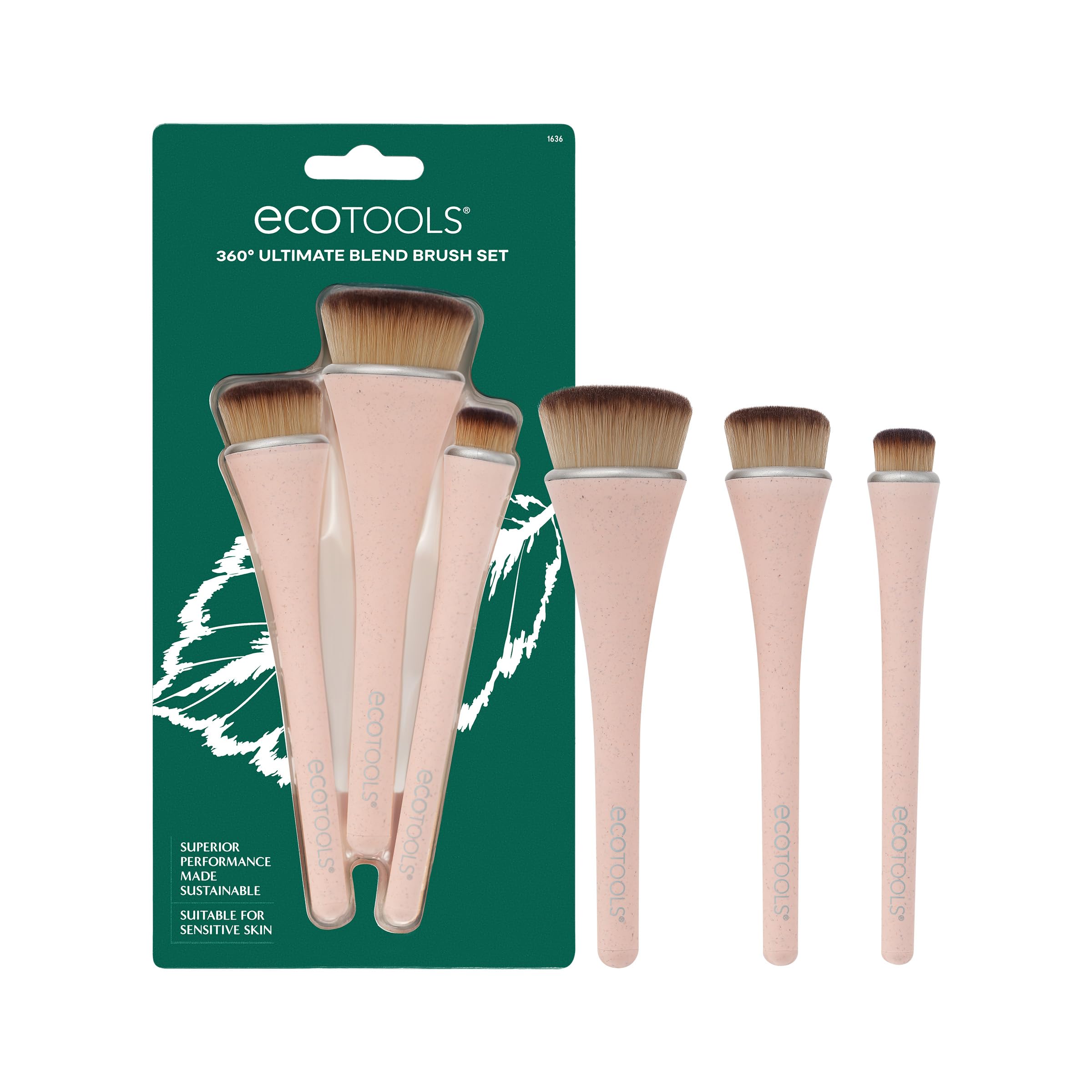 EcoTools 360 Ultimate Blender Make-up Brush, Set of 3