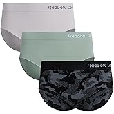 Reebok Womens Hipster Underwear - 3 Pack or 6 Pack Plus Size Performance Hipster Panties Seamless Underwear for Women (1X-3X)