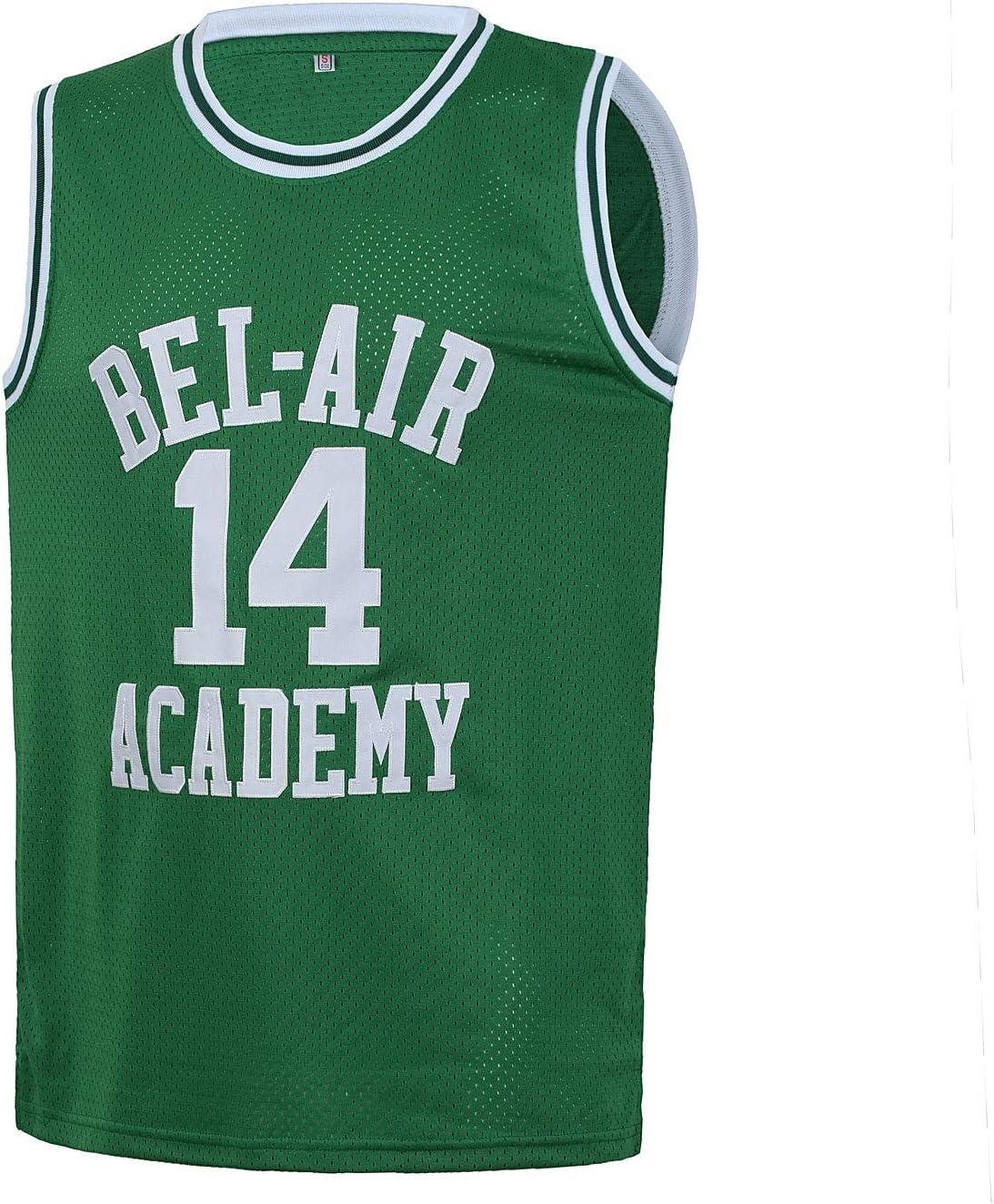 SPPOTY Mens #14 Basketball Jersey 90S Hip Hop Clothing for Party Black/Yellow/Green