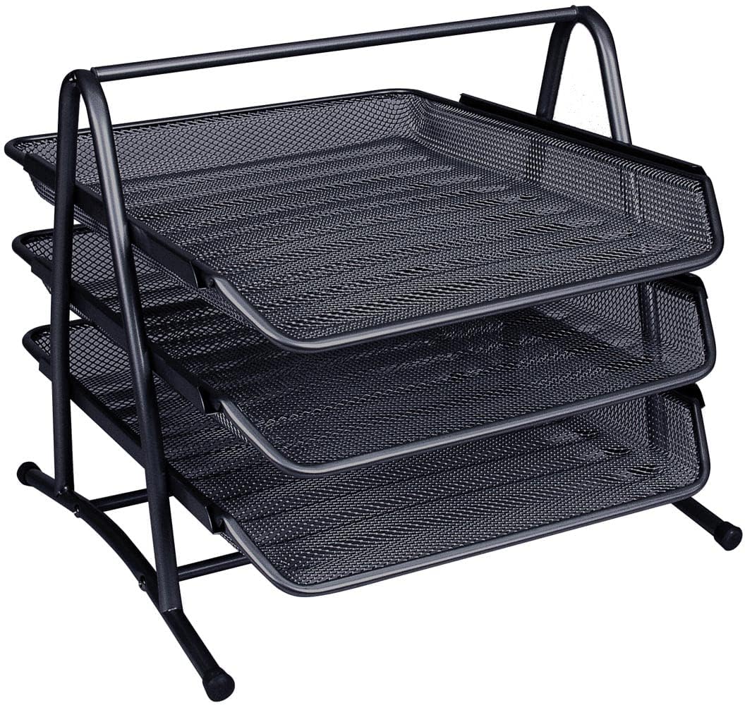 Q-Connect 3 Tier Letter Tray Black