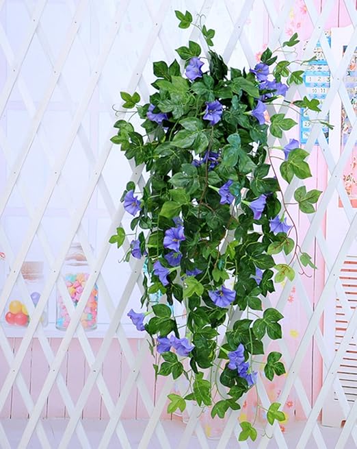 Planta De Plastico Artificial Falso Hojas Flor Colgante De Pared