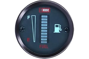 Aramox LED Fuel Meter Gauge Indicator 52mm Dia 12V Adjustable Sender Unit for Boat Tank Water Level Sensor Auto Motorcycle