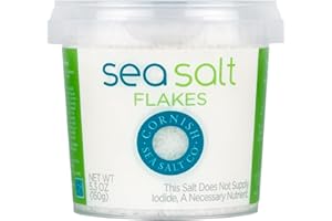 CORNISH SEA SALT CO Cornish Sea Salt Flakes | Flaky Finishing Sea Salt for Cooking & Baking | Hand-Harvested in Cornwall, England | 5.3 oz Resealable Tub (Pack of 1)