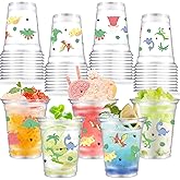QICI 40pcs Dinosaur Party Cups Dinosaurs disposable Plastic Cups Dinosaur Themed Drinking Cups for Kids Dinosaurs Birthday Party Decorations Supplies