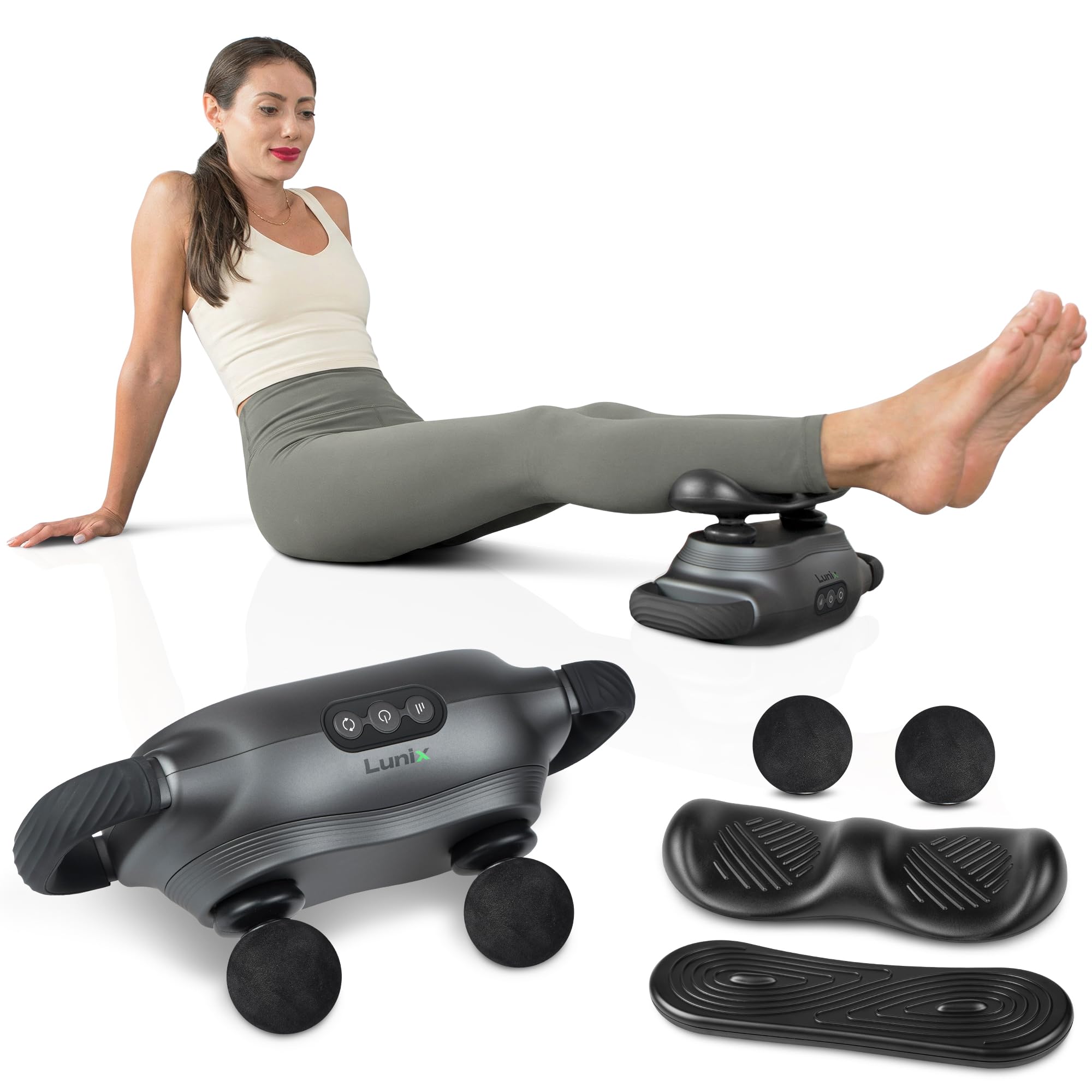 Photo 1 of Lunix LX26 FSA Massager for Legs & Full Body, Handheld Vibration Massager for Stress Relief, Relaxation & Muscle Comfort at Home, Chi Swing, Interchangeable Heads, USB Rechargeable, Ergonomic Grip