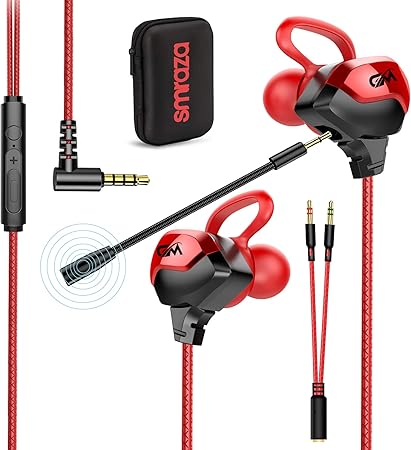 Amazon Co Jp Smraza ゲーミングイヤホン イヤホンマイク マイク付き マイクミュート機能 イヤホン ヘッドセット カナル型 3 5mm 高音質 重低音 有線 Ps4 Nintendo Switch Xbox One Pubg 荒野行動 Zoom Web会議その他機器対応 防水ボックス 家電 カメラ