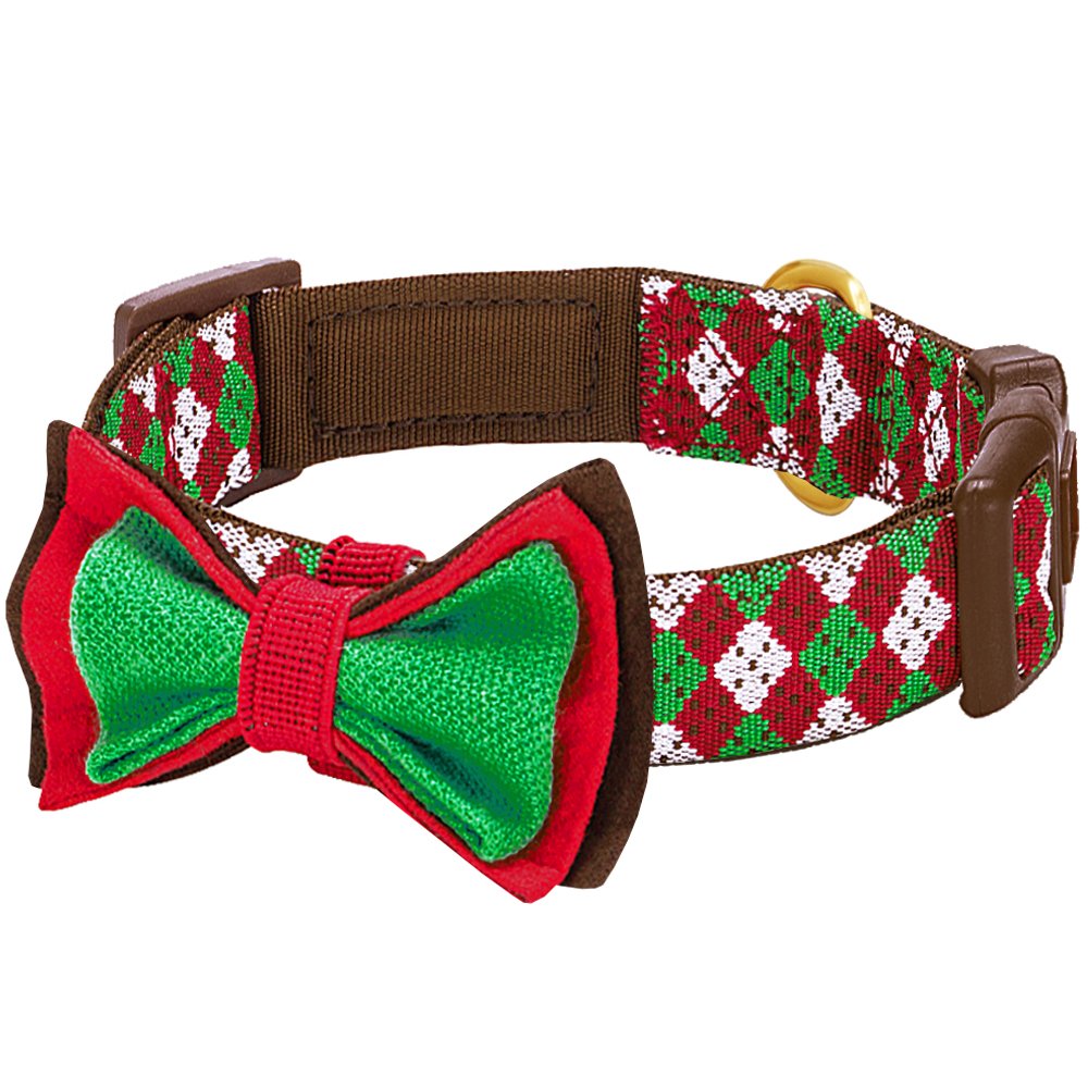 Blueberry Pet Christmas Party Fair Isle Style Dog Collar with