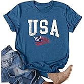 We The People Shirt Women 4th of July Shirts American Flag T-Shirt Patriotic Graphic Tees Casual Summer Tops