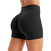 Olmlmt Workout Biker Shorts for Women High Waisted No Front Seam Booty Gym Running Yoga Shorts - 4.5 Inches