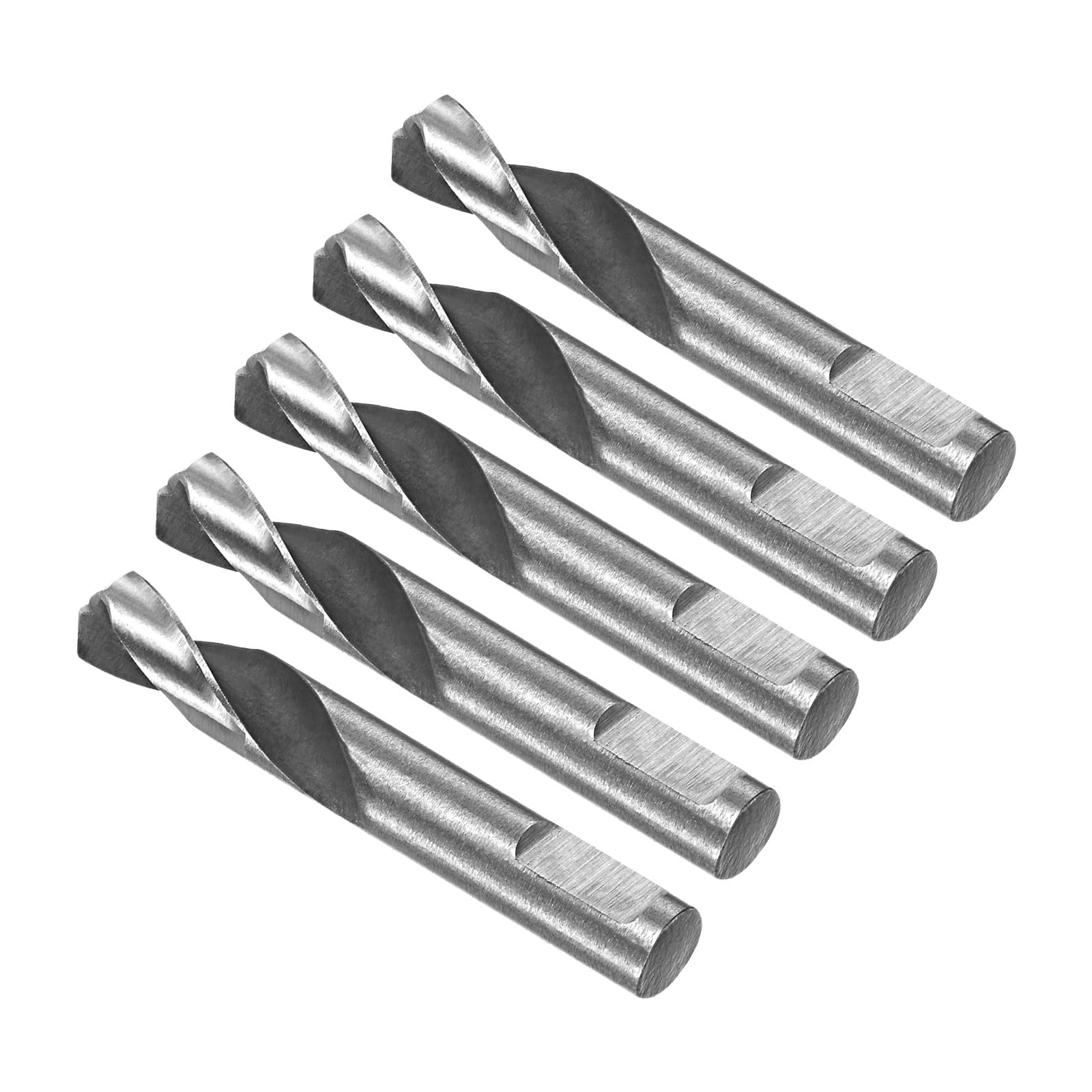CoCud High Speed Steel Twist Drill Bits, 6mm Diameter 42mm Length, Straight Twist Jobber Drill Bit - (Applications: for Metal Woodwork Plastic Aluminum), 5-Pieces