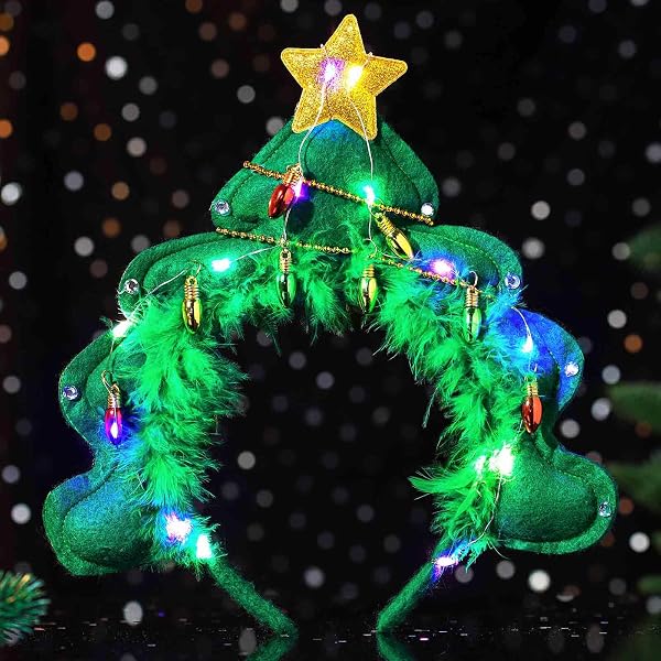Amazon.com: Aceorna Light Up Christmas Headbands Tree Stars  display picture 1