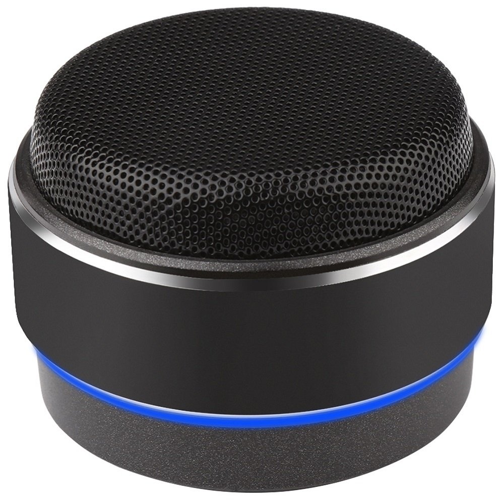 Portable Bluetooth Speaker,Hcman Mini Wireless Stereo Speakers with Hands Free Phone Calling Mic,Micro SD TF Slot,for iPhone,iPad,Samsung,etc (Black)