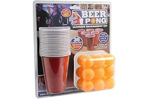 TOYLAND PMS 619028 36PC Beer Pong Set in Double Blister Card, Red