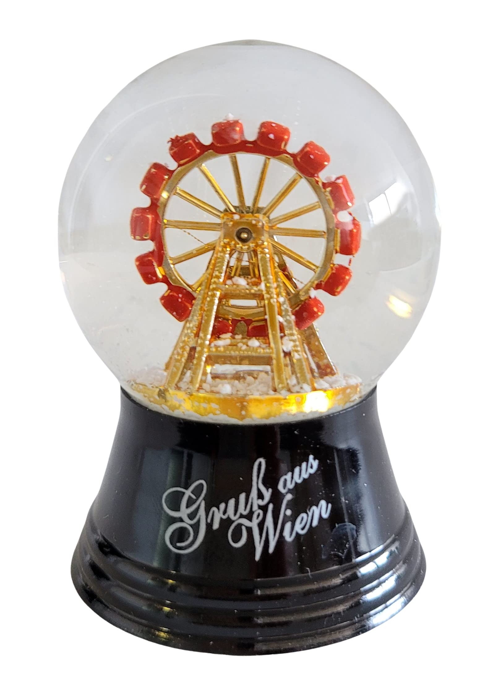 Real Glass Snow Globe - Almost Like Real Snow, Giant Wheel Design 4cm — image 1