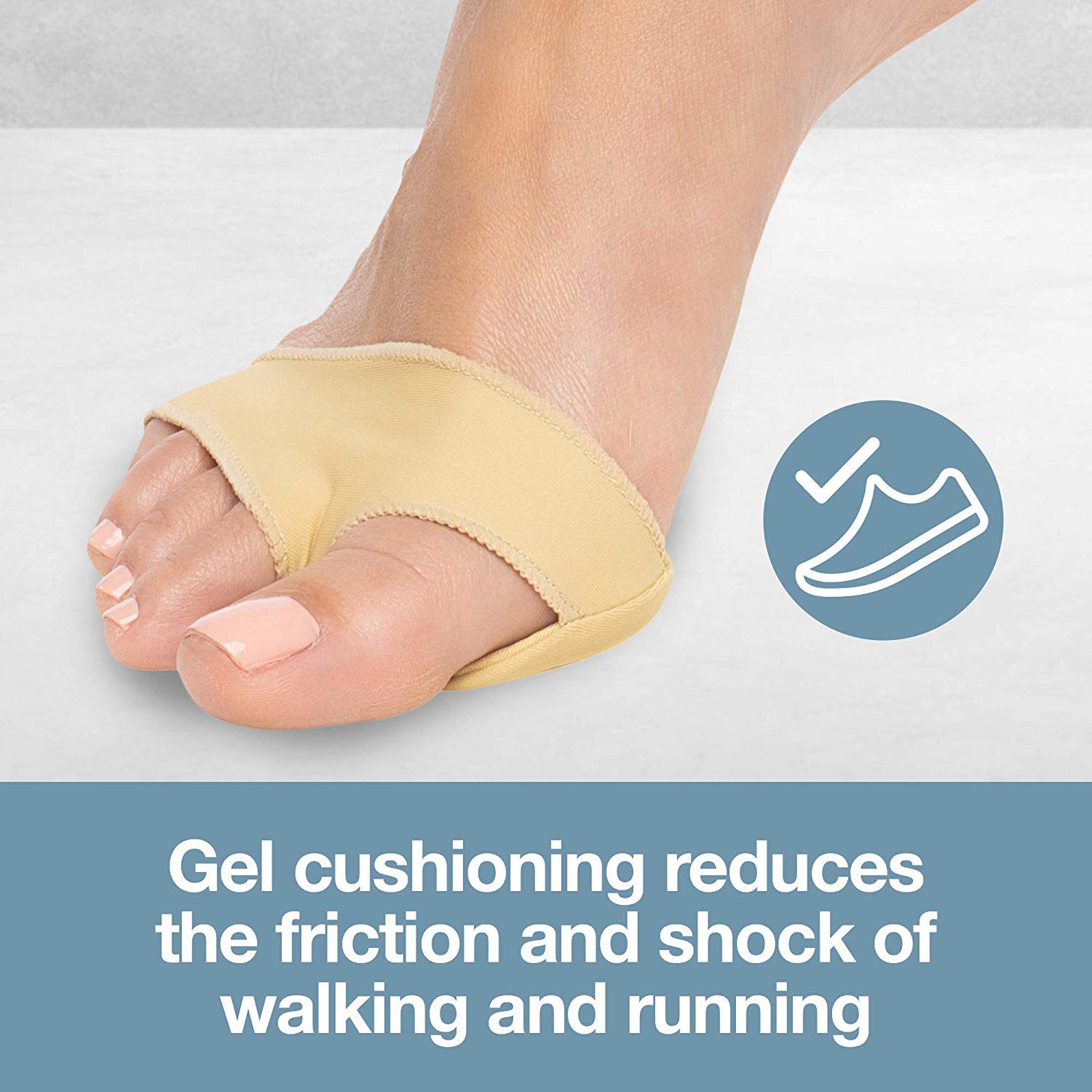 ZenToes Ball of Foot Pads Metatarsal Cushions for Metatarsalgia, Arthritis and Sesamoid Pain Relief 1 Pair (Large, Women 8-10, Men 9-11)